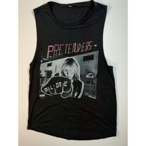 The Pretenders Sleeveless Band T Shirt Cut Off Rock Tee Black